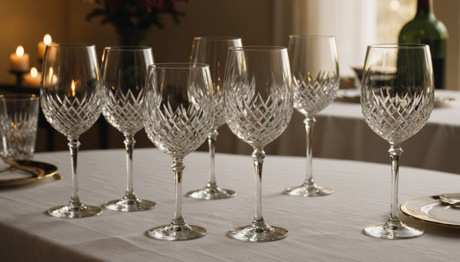Bicchieri in cristallo per una tavola elegante e raffinata